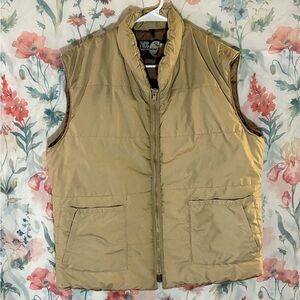 Vintage Rice Men's Tan Puffer Vest